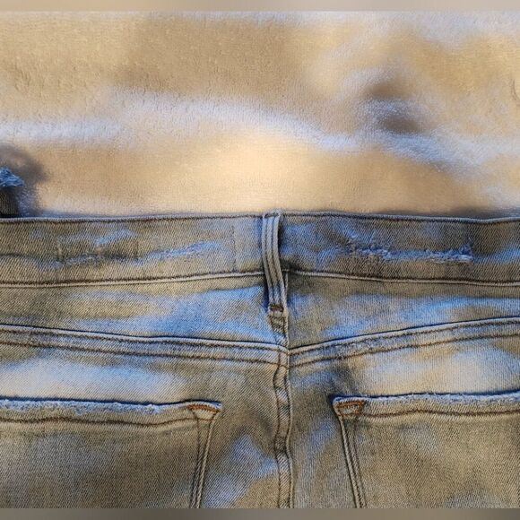 Frame Le Skinny Crop Jeans 28 Light Blue Distressed - Picture 11 of 12